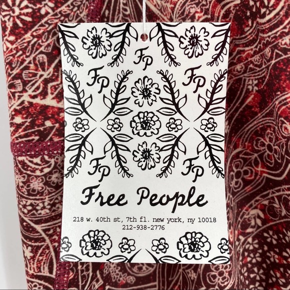Free People FP Movement Womens Plie All Day Floral Leggings Henna Combo Size XS - Picture 9 of 11